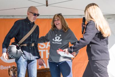 Rochelle Fraser helping at Strut Your Mutt